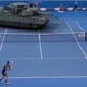 Ilustración para el artículo titulado Djokovic vs un tanque Abrams en un genial partido de tenis (en CGI)